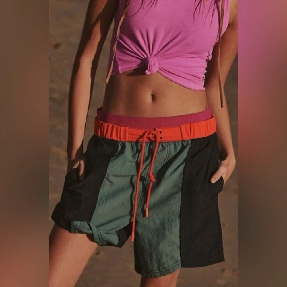 Free People FP Movement Sun Daze Colorblock Board Shorts